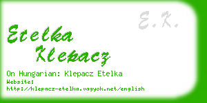 etelka klepacz business card